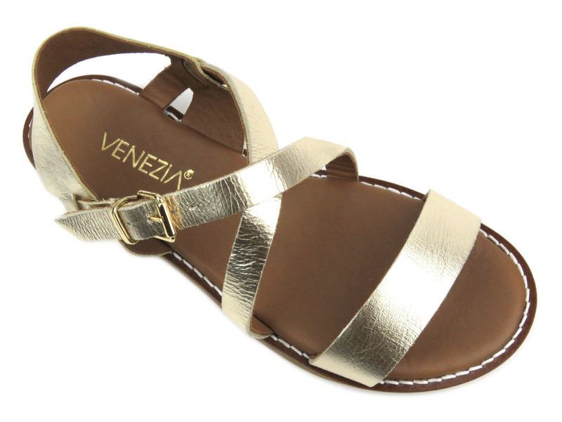 Klasické dámské sandály - VENEZIA MRZ10903, zlaté