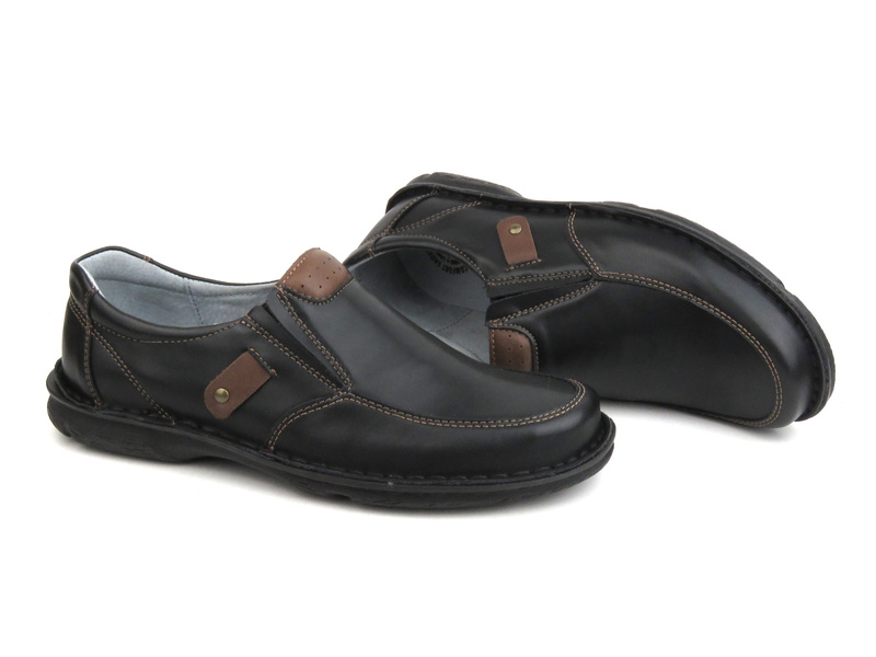 Kožené pánské boty - Waldi 0947, černé