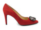 Brenda Zaro T3453 dámské vysoké podpatky, červené