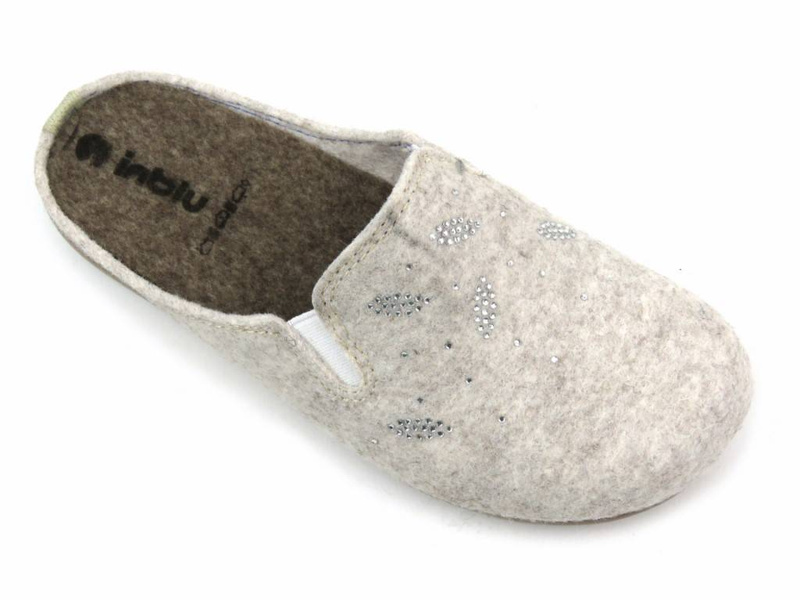 Dámské plstěné pantofle jako dárek - Inblu GF-15, béžové