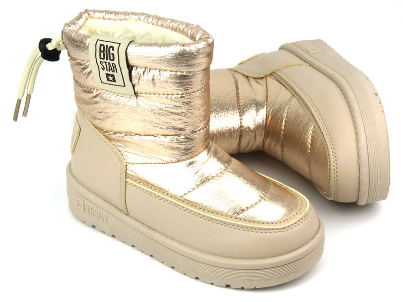 Dětské sněhule s manžetou - BIG STAR KK374221, béžové