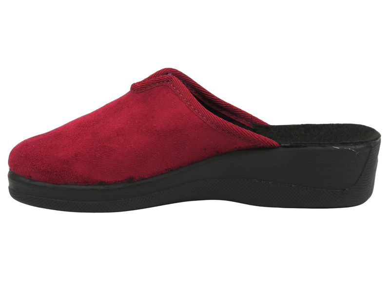 Měkké dámské domácí pantofle - INBLU ES-3F, vínové