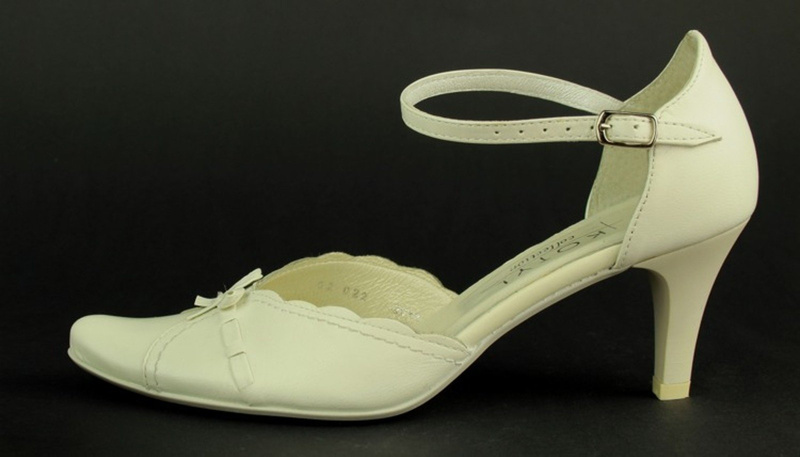 Kožené svatební lodičky Kotyl 022, ecru, II