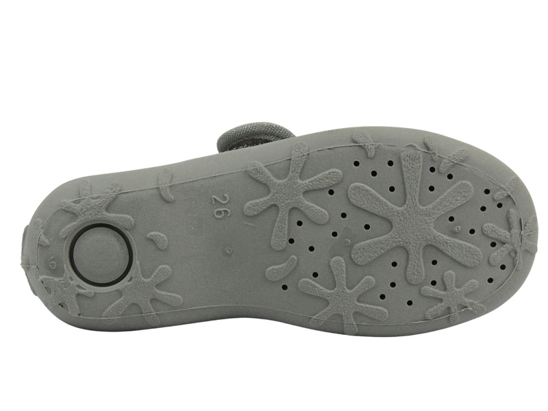 Měkké pantofle, dětské boty s duhou - BEFADO 902Y020, šedá