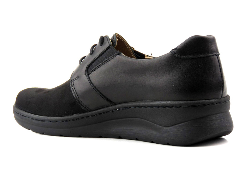 Preventivní a zdravotně nezávadná strečová dámská obuv - HELIOS KOMFORT 383S, černá 2