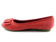 Dámské balerínky s mašlí - AMERICAN CLUB GDS120703-1-1, červené