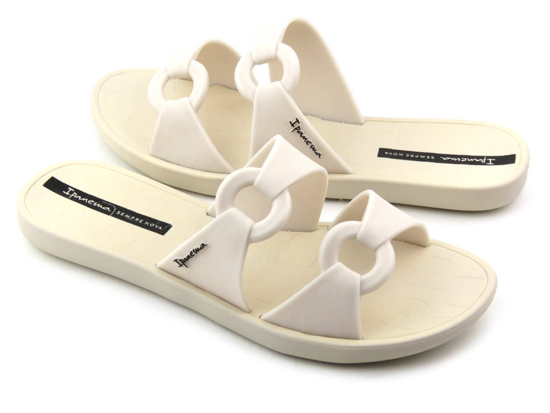 Dámské ploché gumové pantofle - IPANEMA 26658, béžové