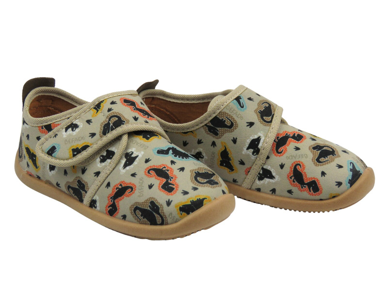 Teplé bačkory, dětské boty na suchý zip - BEFADO 902X044, šedé