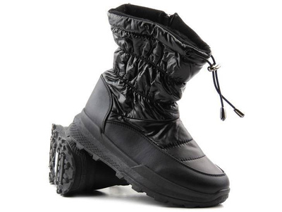 Dámské sněhule se zipem a šňůrkou - NOVINKY 21SN26-4353, černé