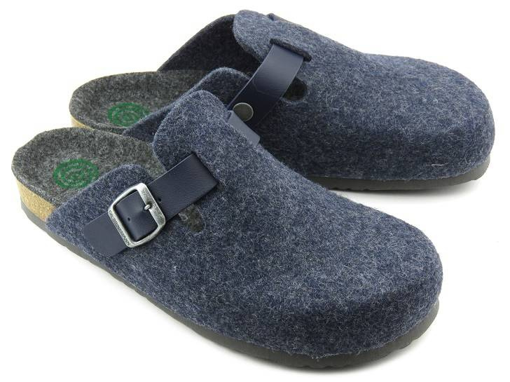 Pánské pantofle z přírodní plsti - BRINKMANN 220016-05, tmavě modrá