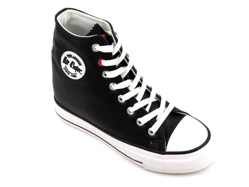 Dámské tenisky se skrytým klínem - LEE COOPER LCJ-21-48-0701L, černé