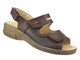 Dámské kožené sandály - HELIOS Comfort 172 tmavě hnědé