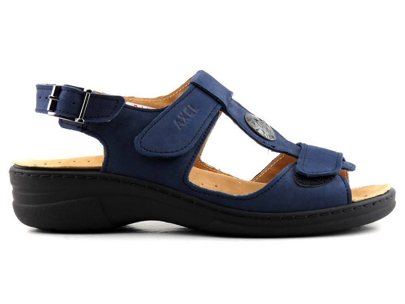 Pohodlné dámské sandály šíře H - Axel 2275, tmavě modrá