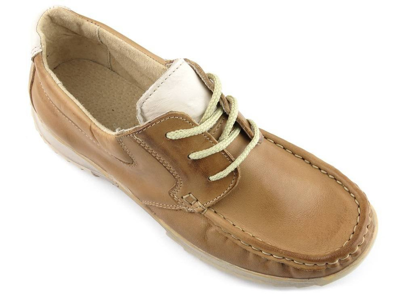 Dětské kožené boty - Helios 436, béžová