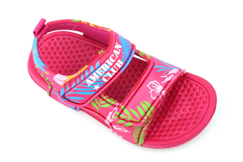 Pěnové sandály pro dívky - American Club NH 85/23 NH 86/23, tmavě růžové