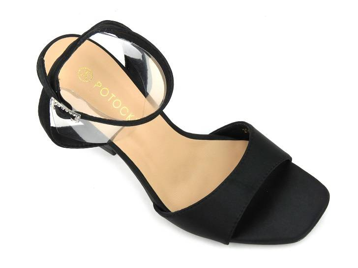 Elegantní dámské sandály na vysokém podpatku - Potocki 23-21027, černé