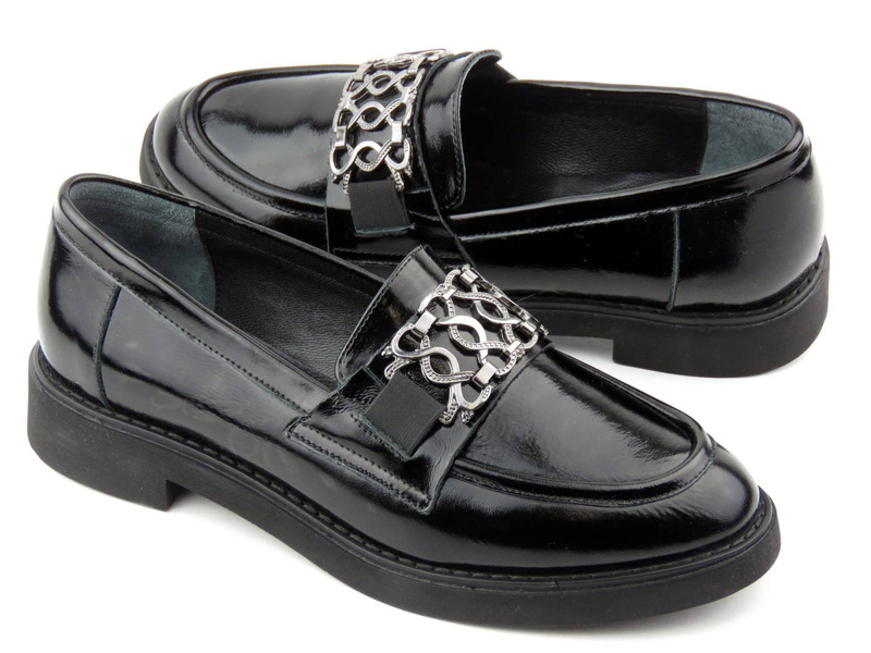Dámské mokasíny se zdobením - VENEZIA 0411904652, černé