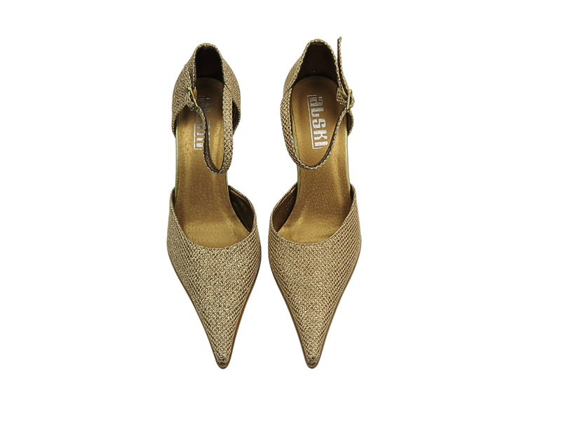 Elegantní lodičky na jehlovém podpatku zlaté ALSKI 220
