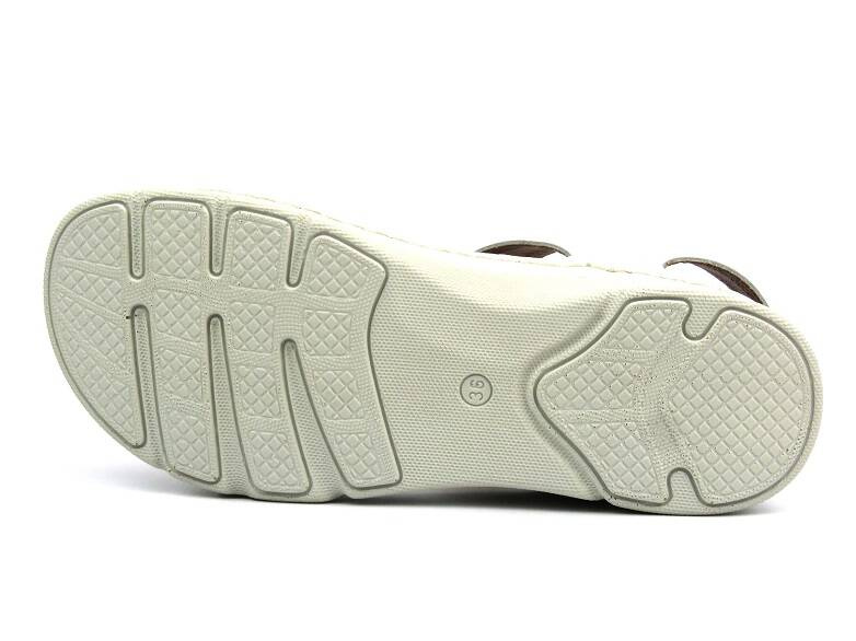 Pohodlné dámské kožené sandály - Kampa K828. 444, bílé