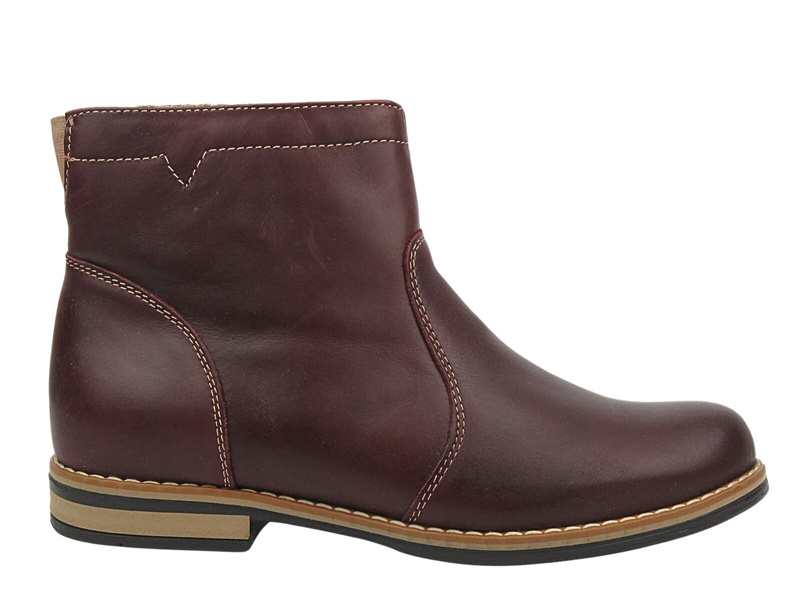 Kožené dámské kozačky od polského výrobce HELIOS KOMFORT 650, hnědé