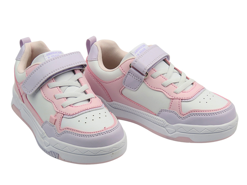 Dětské sportovní boty American Club ES 177, bílo-růžové