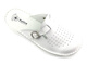 Kožené zdravotní dámské pantofle - Helios Komfort 254, bílé
