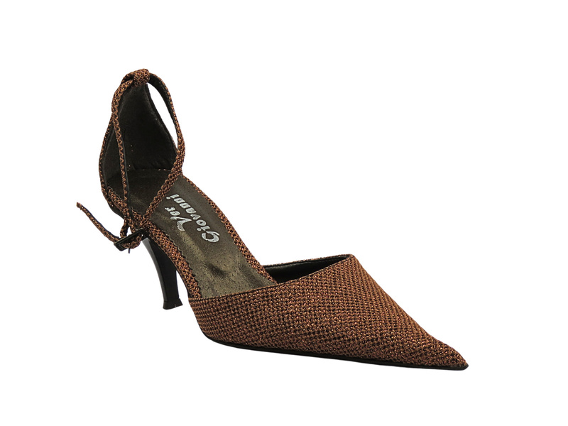 Lodičky na podpatku hnědé s nastavitelným páskem Ver Giovanni 504/13/N