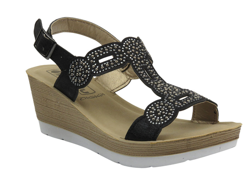 Dámské sandály s koženou stélkou - INBLU GL-61, bílé