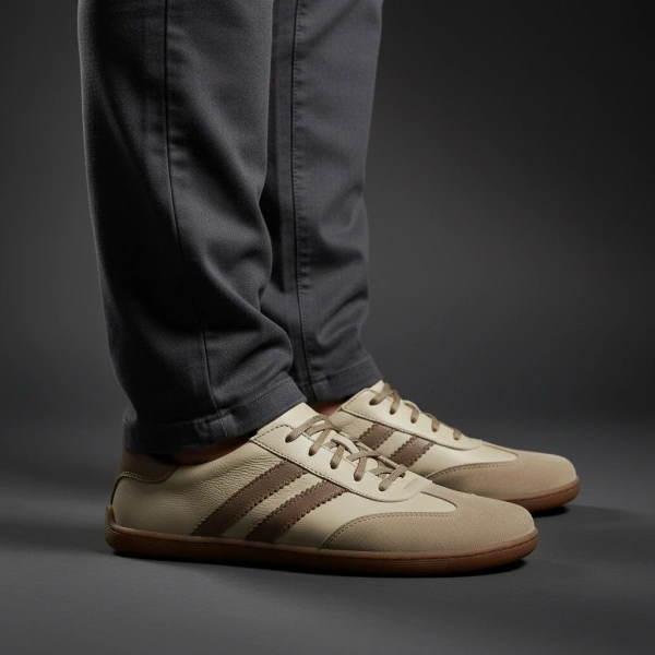 Barefoot kožené minimalistické dámské polobotky Nika Komfort 1444, Vanilia