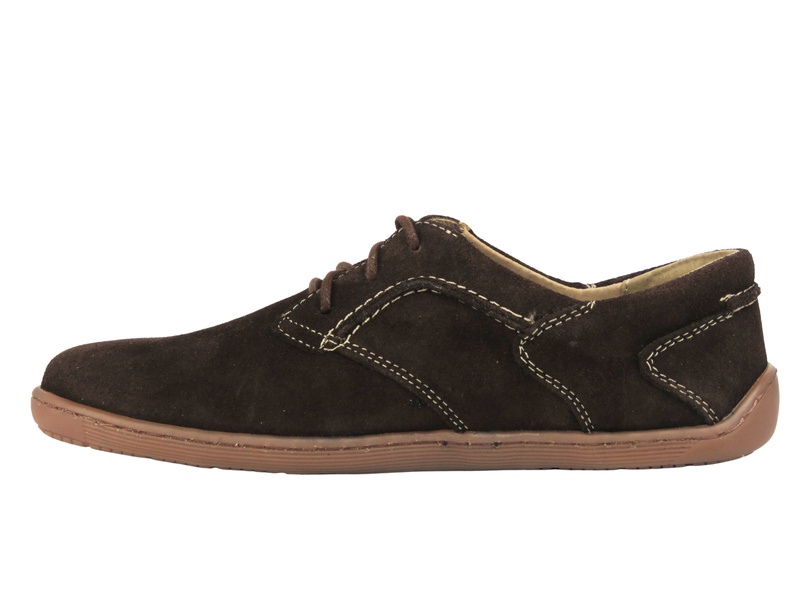 Dámské kožené minimalistické barefoot boty Helios Komfort 715-2B, hnědé