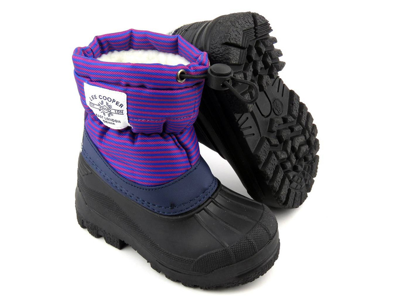 Dětské sněhule s ovčí kůží - LEE COOPER LCJ-21-44-0526K, fialové