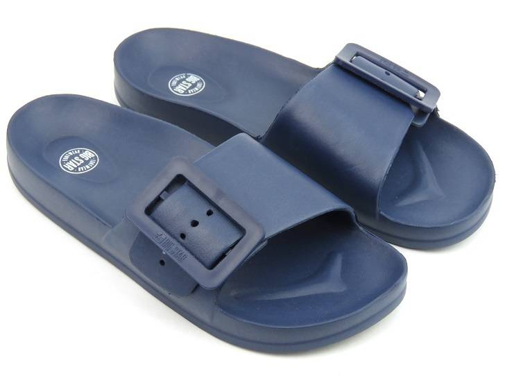 Dámské gumové žabky s přezkou - Big Star FF274A388, tmavě modrá