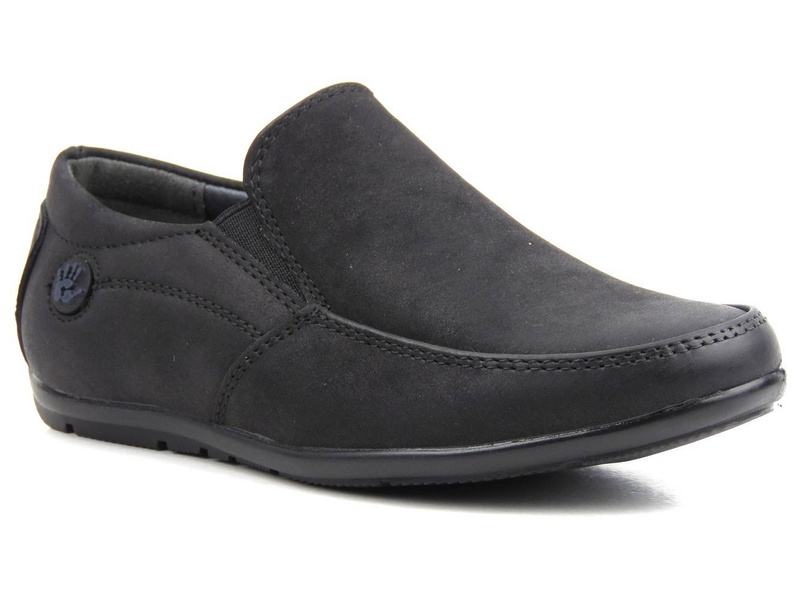 Společenská obuv pro chlapce, společná obuv - WOJTYŁKO 2099, černá