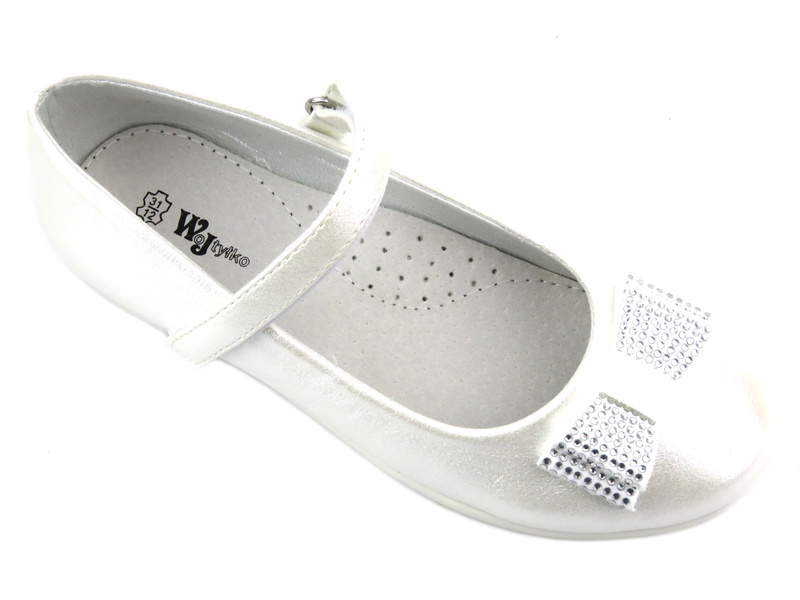 Elegantní boty, komunální lodičky na vysokém podpatku - Wojtyłko 22018, bílé