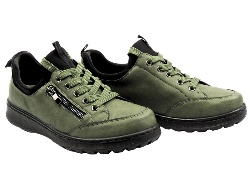 Sportovní dámské polobotky zelené Potocki 25-90359