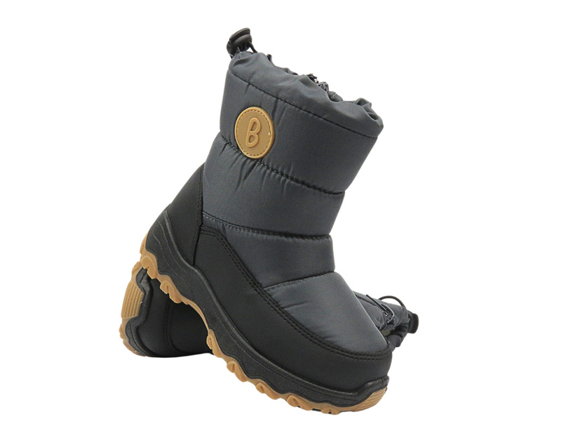 Dětské zateplené sněhule - BEFADO 169X018, černé a šedé, zip