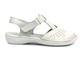 Dámské kožené sandály bílé Helios Komfort 128