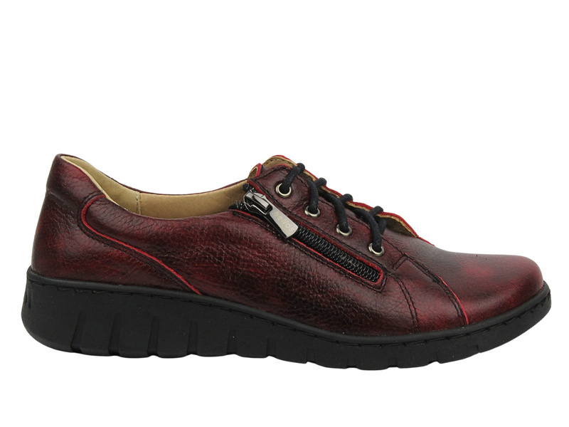 Dámské kožené boty HELIOS Komfort 411, tmavě modrá 3