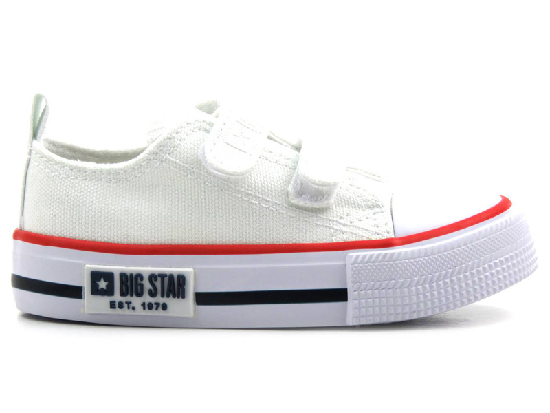 Dětské tenisky na suchý zip - BIG STAR KK374085, bílé