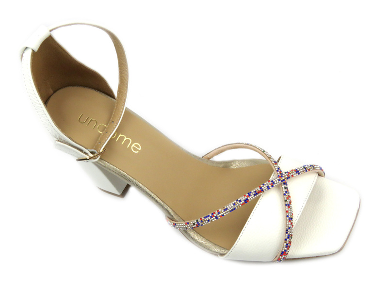 Sandały damskie na efektownym obcasie - VENEZIA MRZ212399, beżowe