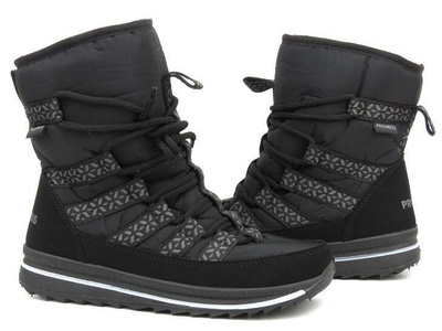 Dámské sněhule na šněrování - Progress 20-02, černé
