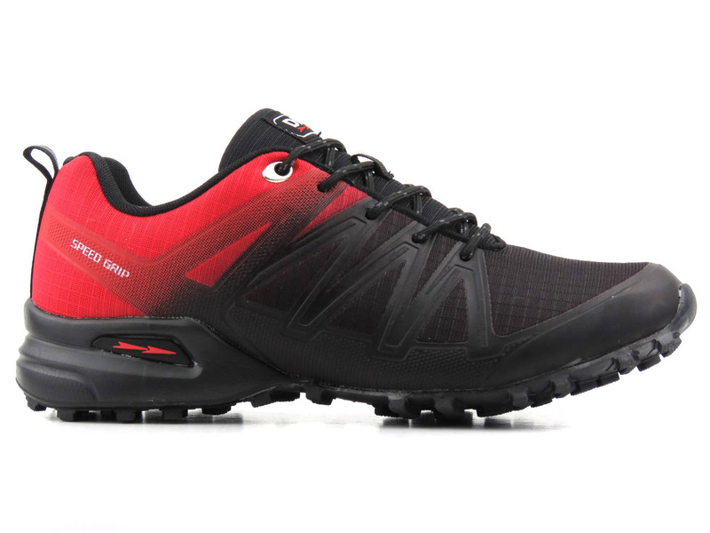 Pánské sportovní boty, běžecké tenisky - DK Speed Grip VB16795, černá a červená