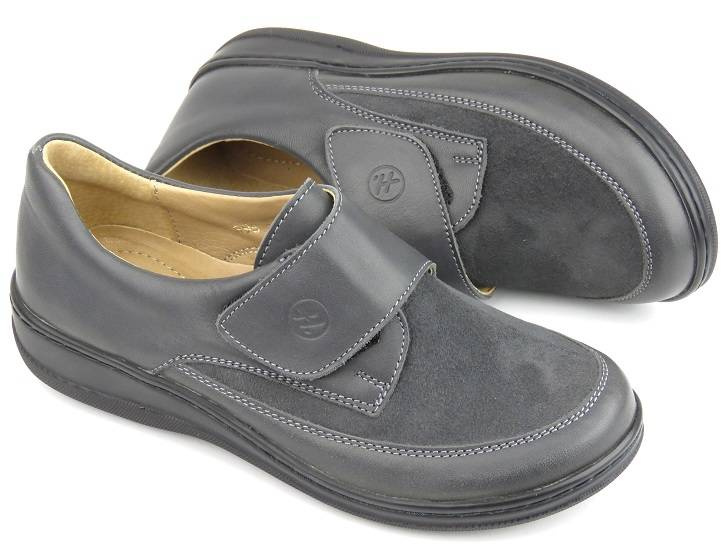 Pohodlná dámská preventivní a zdravotní obuv - Helios Komfort 395, šedá