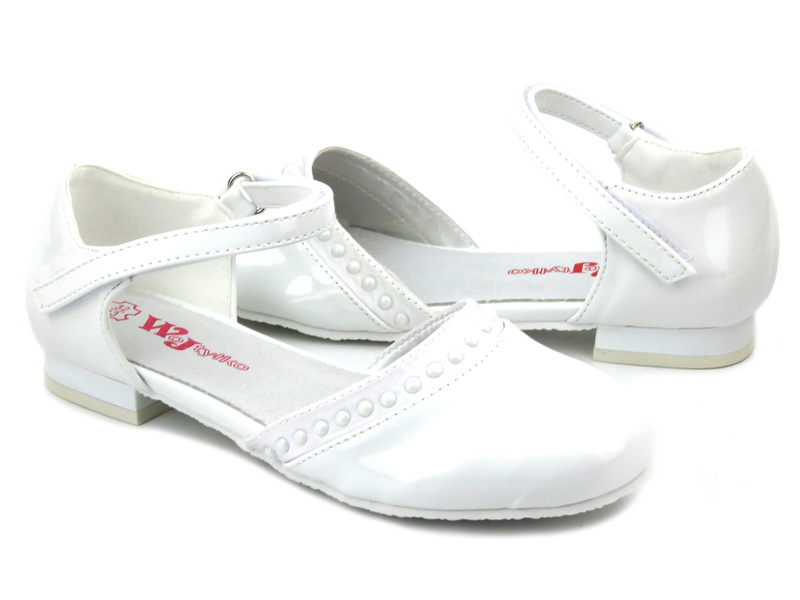 Elegantní boty, hostie lodičky - Wojtyłko 23712, bílé