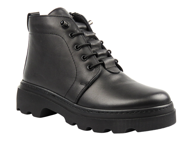 Women’s leather ankle boots Nika Komfort H-2896, black