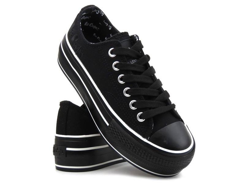 Dámské tenisky na platformě - LEE COOPER 22-31-0843L, černé