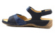Pohodlné dámské kožené sandály - HELIOS Komfort 106, tmavě modrá