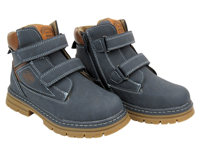 American Club XD 100/23 Dětské boty Navy Blue na suchý zip