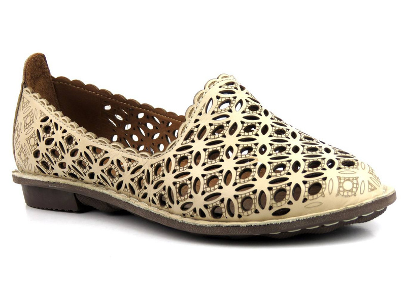 Dámská prolamovaná obuv - VENEZIA 0014101-1, béžová