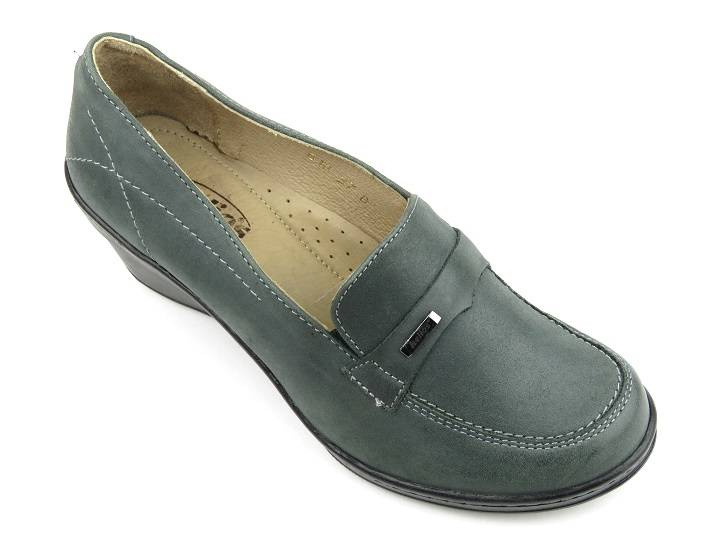 Dámské boty na klínku - HELIOS Komfort 636, šedá